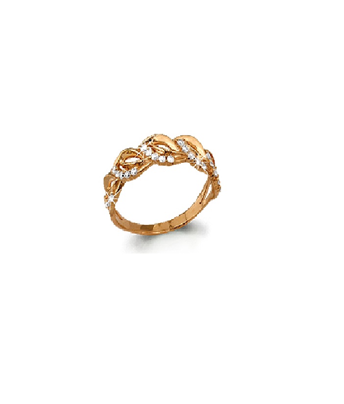 

Кольцо из красного золота с фианитом р. , Aquamarine 61605А, 61605А