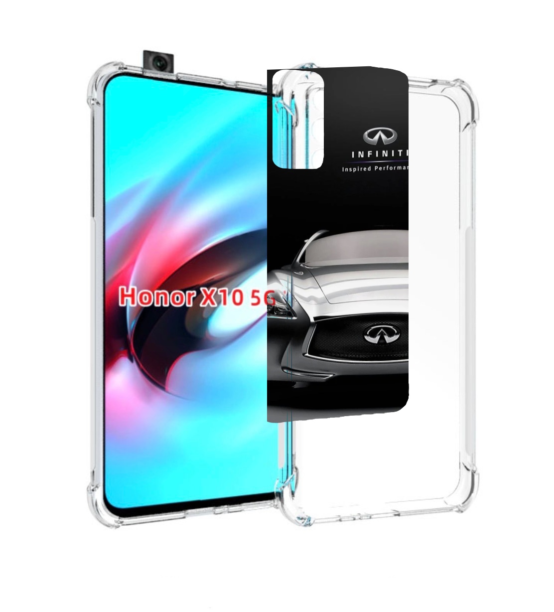 

Чехол MyPads infiniti-инфинити-1 для Honor X10, Прозрачный, Tocco