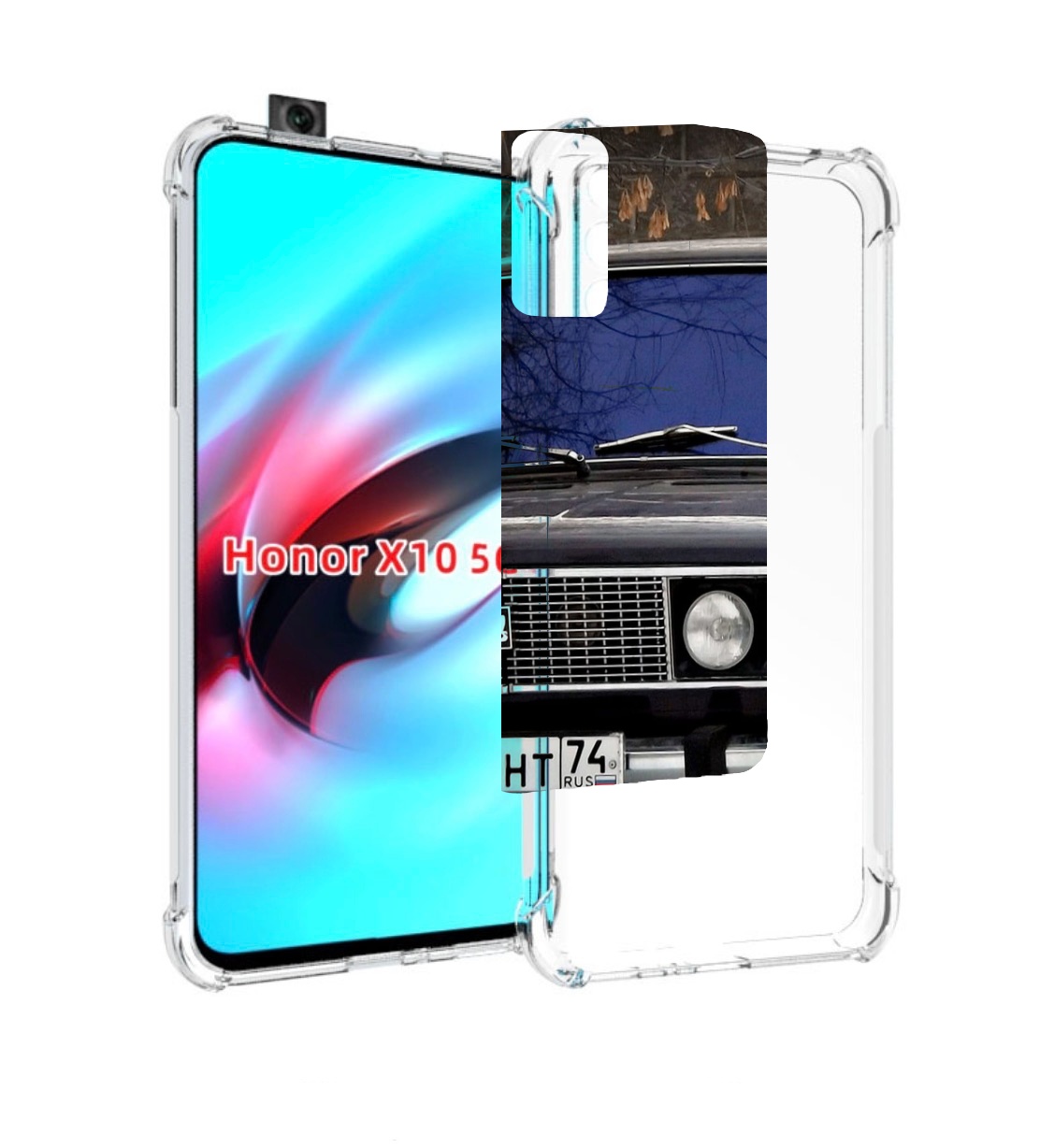 

Чехол MyPads lada ваз 1 для Honor X10, Прозрачный, Tocco