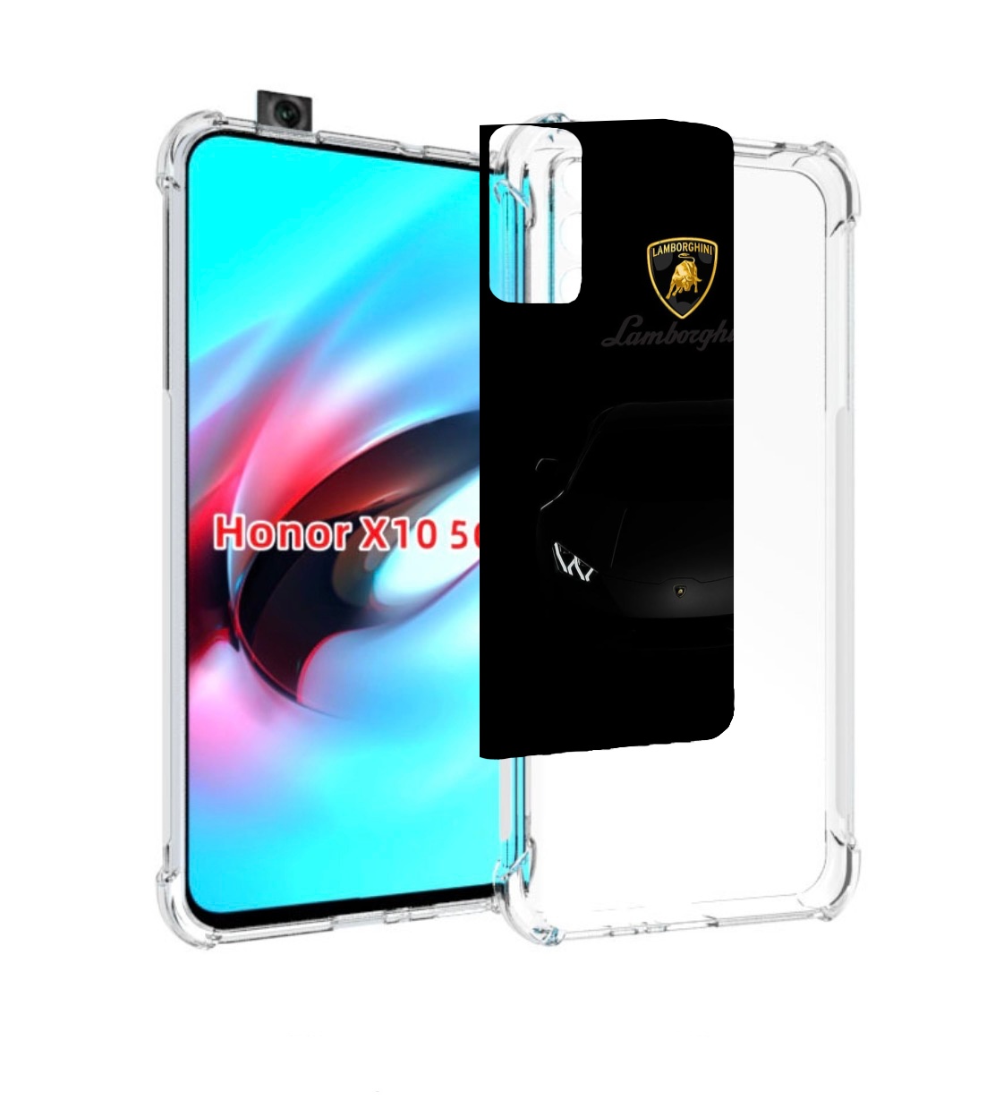 

Чехол MyPads lambo 4 мужской для Honor X10, Прозрачный, Tocco
