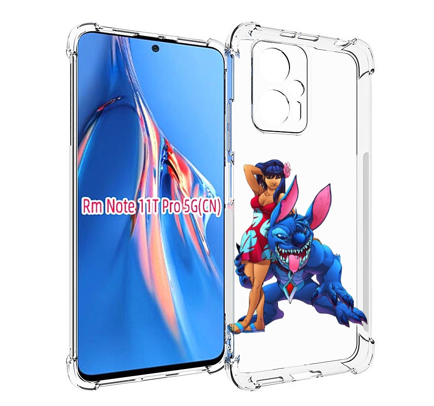 

Чехол MyPads лило и накаченный стич детский для Xiaomi Redmi Note 11T Pro / 11T Pro Plu..., Прозрачный, Tocco