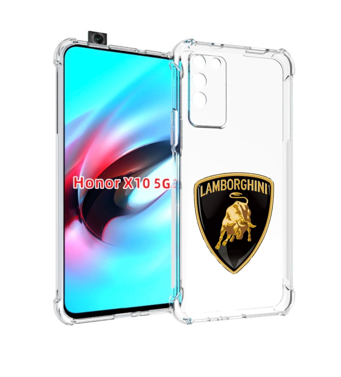 

Чехол MyPads lamborghini-2 для Honor X10, Прозрачный, Tocco
