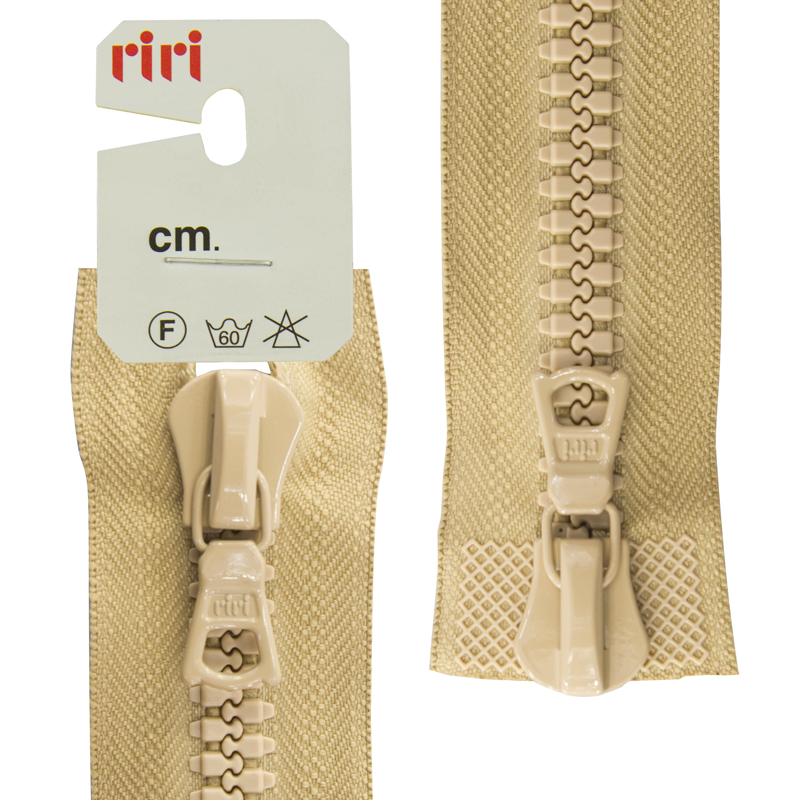 

Молния riri тракторная разъёмная 2 замка, 8мм, 85см, цвет 2212, бежевый