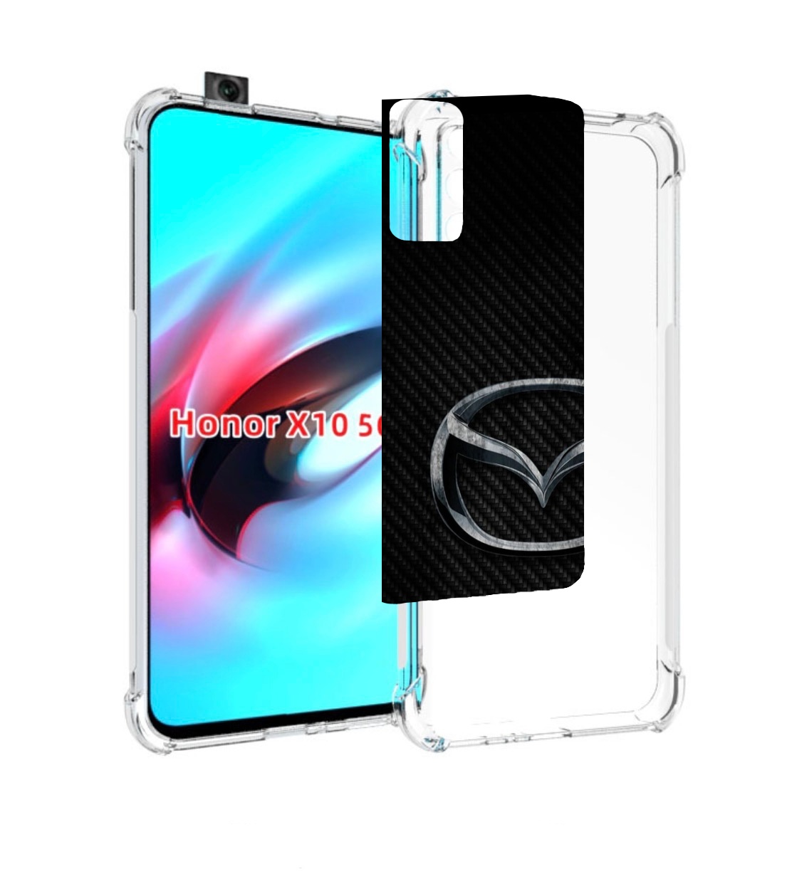 

Чехол MyPads mazda мазда 1 женский для Honor X10, Прозрачный, Tocco