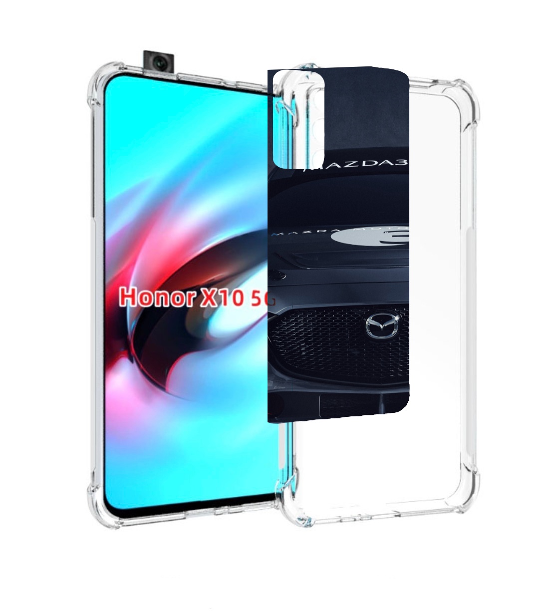 

Чехол MyPads mazda мазда 3 для Honor X10, Прозрачный, Tocco
