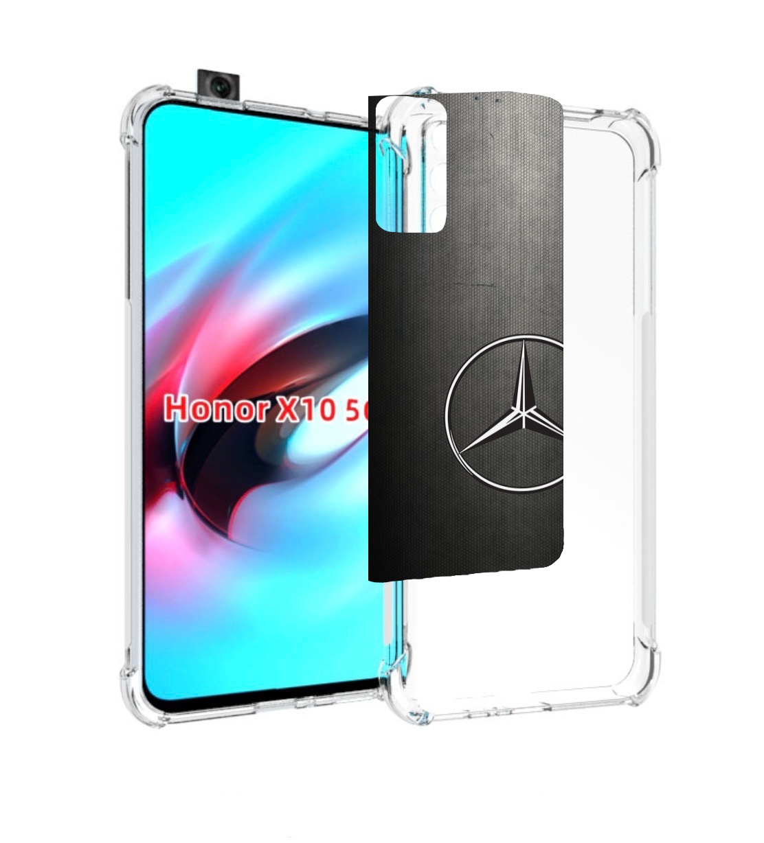 

Чехол MyPads mercedes 3 мужской для Honor X10, Прозрачный, Tocco