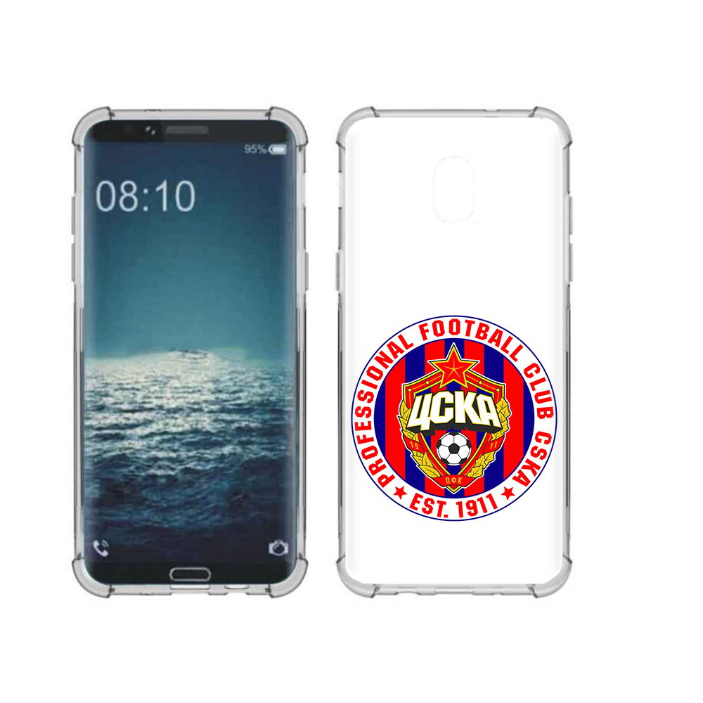 

Чехол MyPads Tocco для Samsung Galaxy J3 ФК ЦСК логотип (PT226926.574.178), Прозрачный, Tocco
