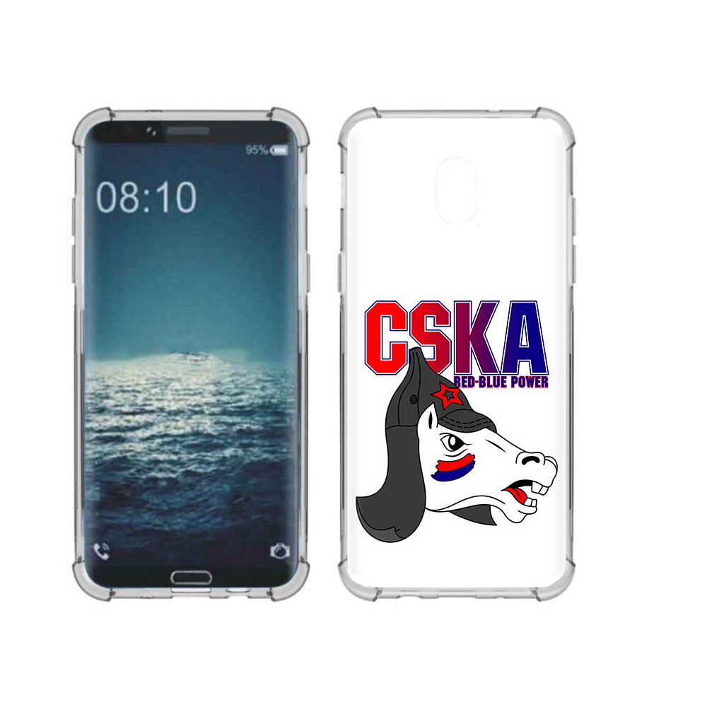 

Чехол MyPads Tocco для Samsung Galaxy J3 ФК ЦСК лошадка россия (PT226926.574.179), Прозрачный, Tocco