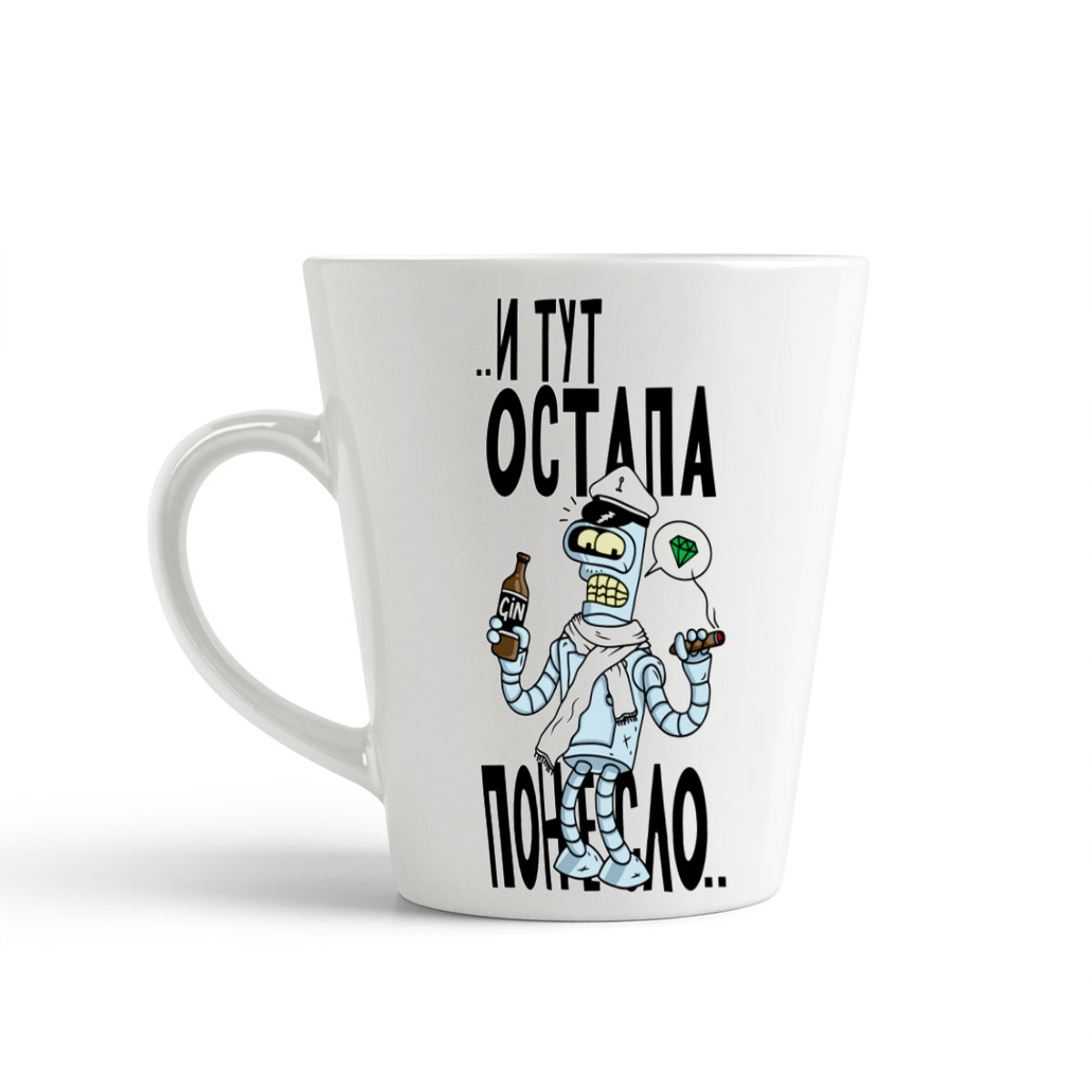 

Кружка-латте CoolPodarok Прикол И тут Остапа понесло, Прикол И тут Остапа понесло