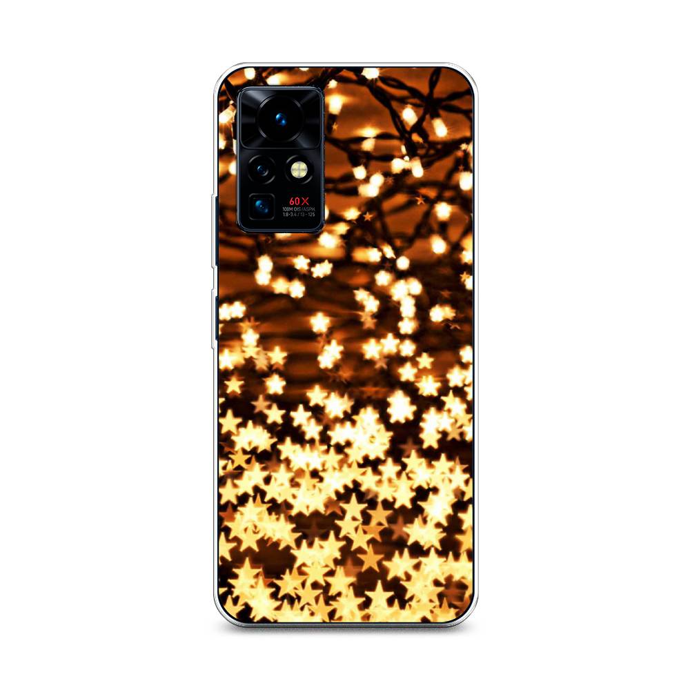 

Чехол на Infinix Zero X Pro "Новогодняя гирлянда", Золотистый, 3101150-5