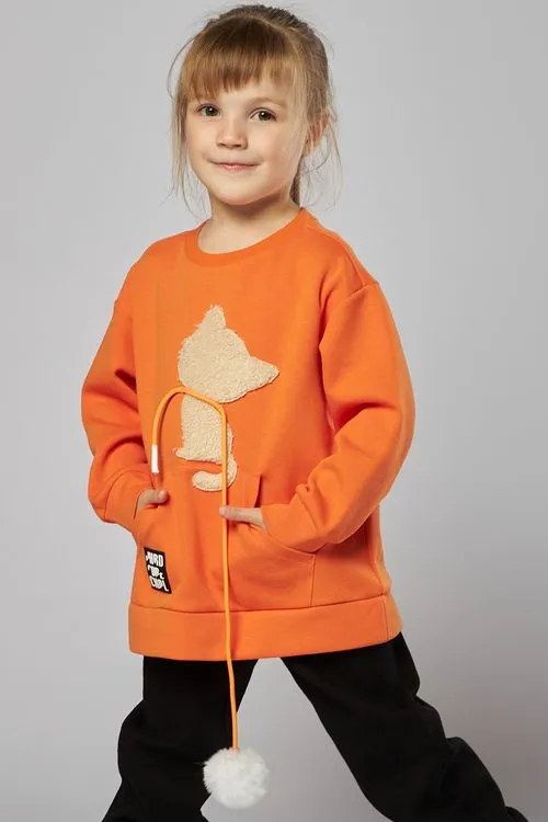 

Свитшот детский Deloras 19318, оранжевый, 122, 19318