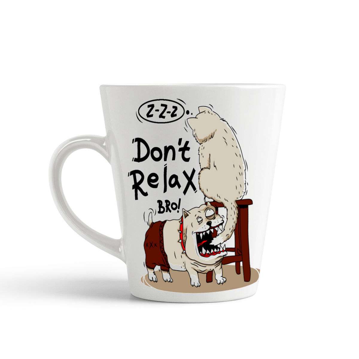 

Кружка-латте CoolPodarok Прикол Собака dont relax, Прикол Собака dont relax