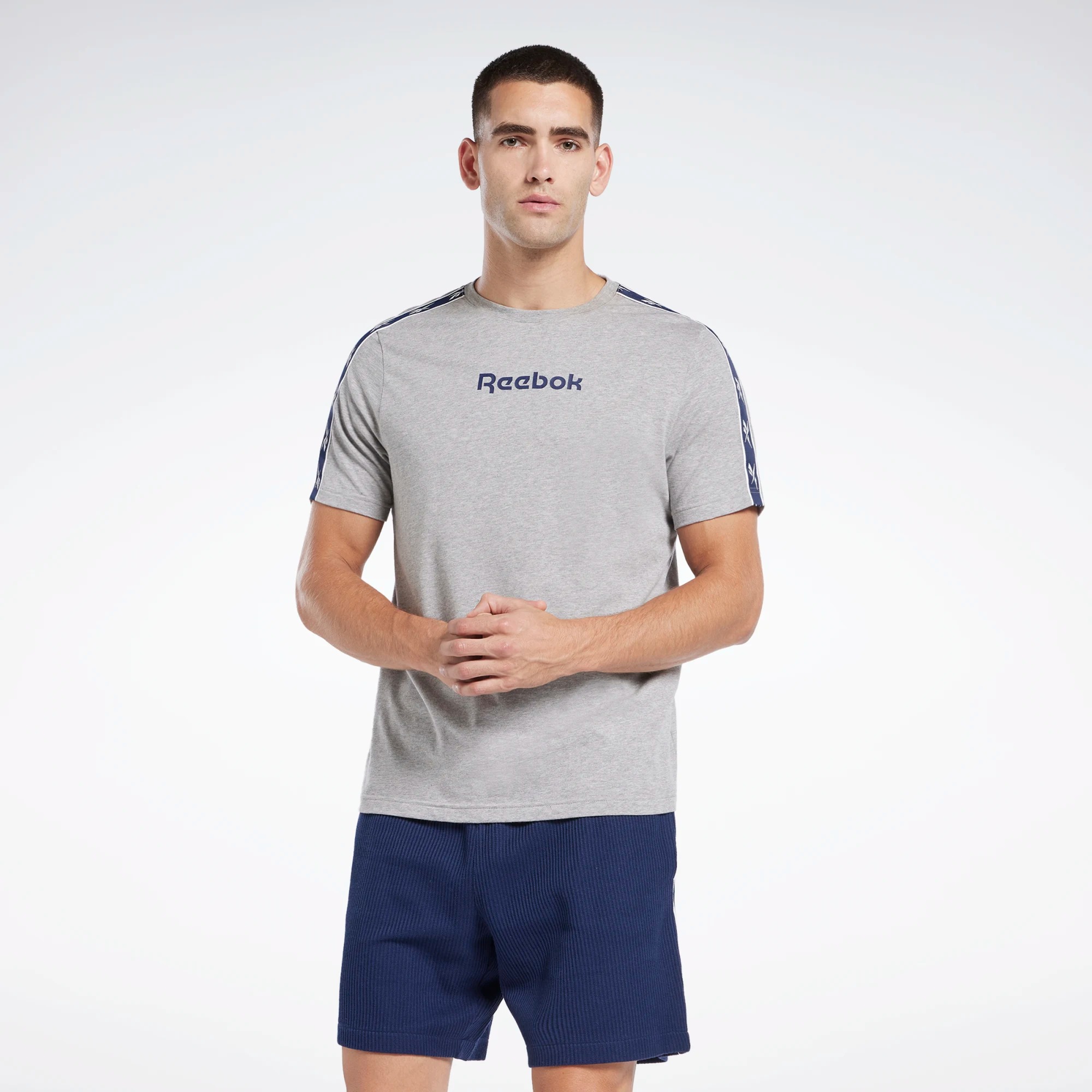 

Футболка мужская Reebok Identity Vector Tape T-Shirt серая XS, Identity Vector Tape T-Shirt