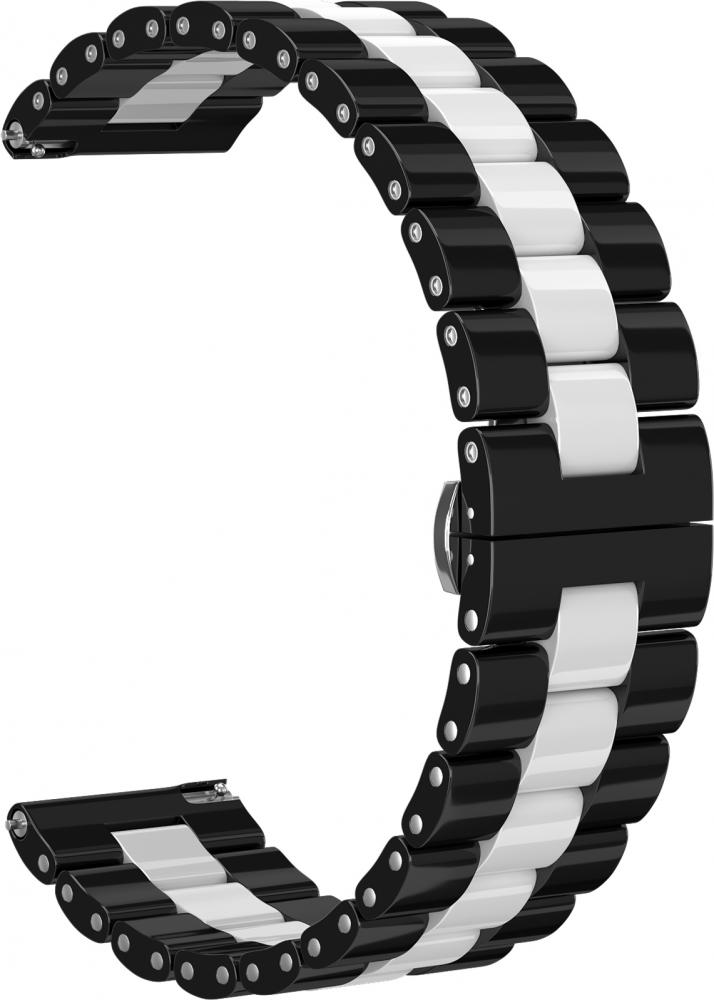 

Ремешок керамический GSMIN Bias 22 для Ticwatch E2 (Черно-белый)