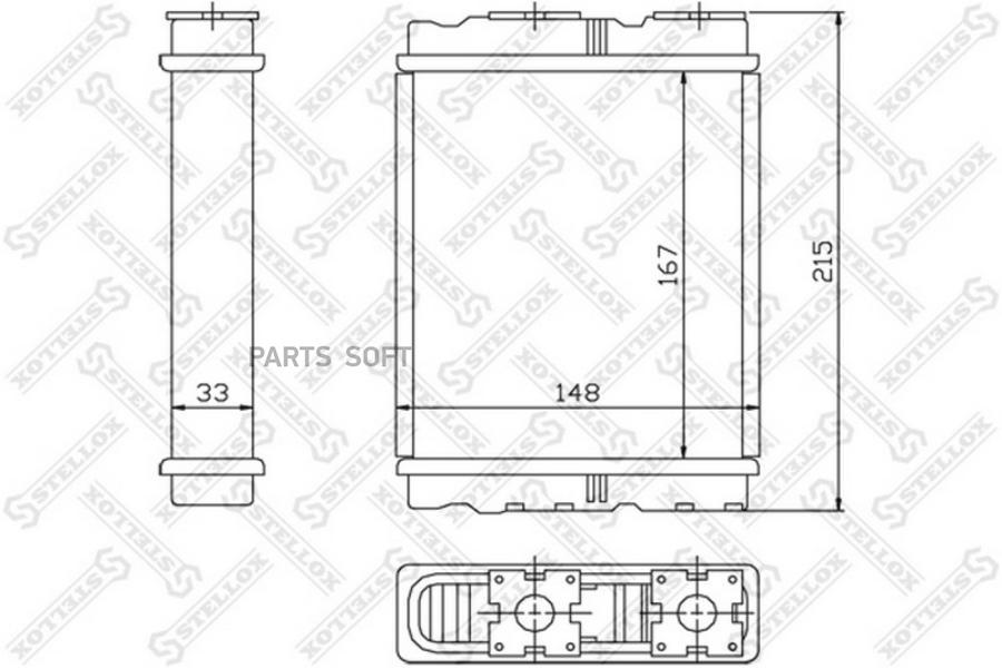 STELLOX 10-35136-SX_радиатор печки!\ Mitsubishi Colt/Lancer/Space Wagon, Nissan Serena 92>