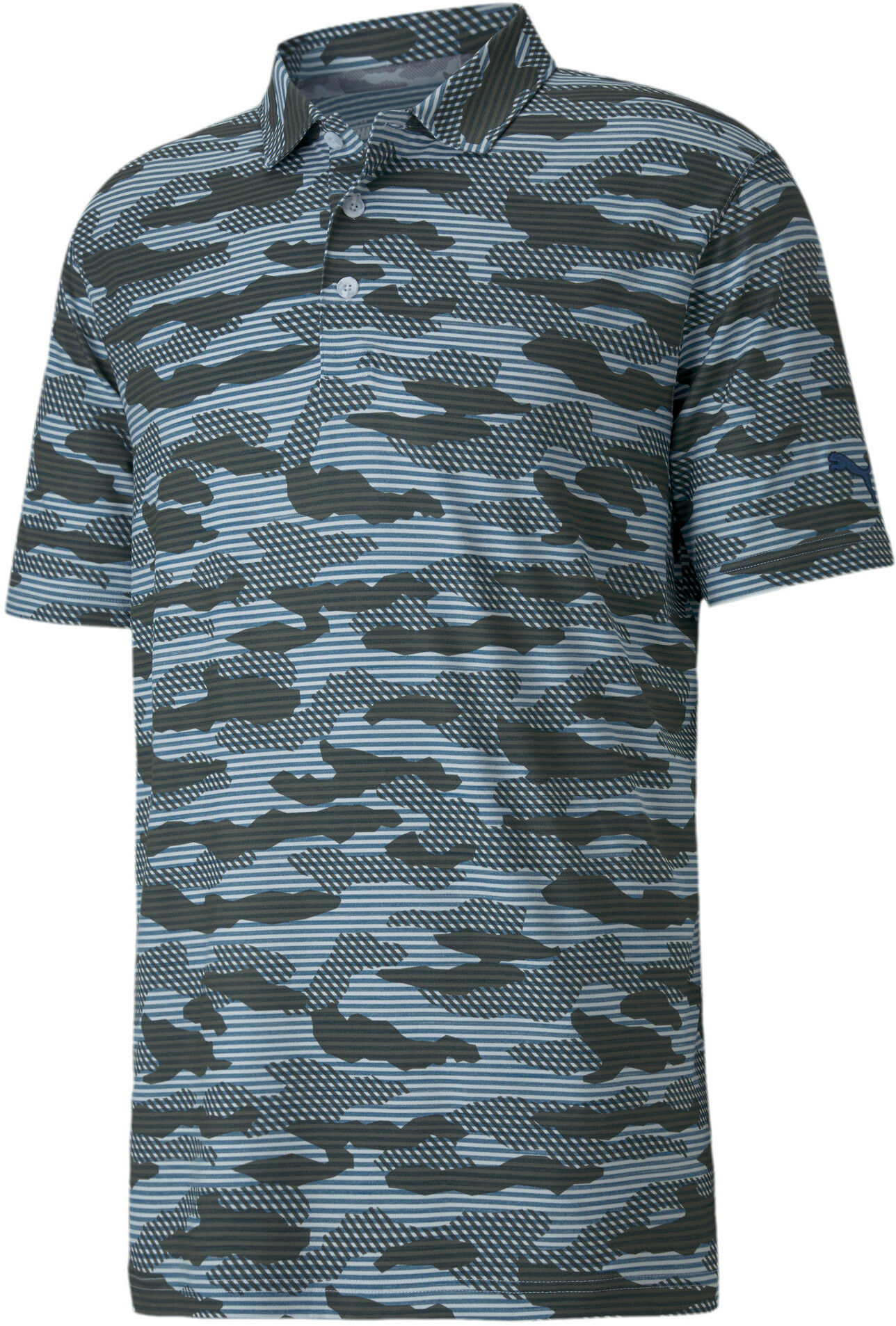 

Футболка мужская PUMA Cloudspun Camo Polo синяя S, Cloudspun Camo Polo