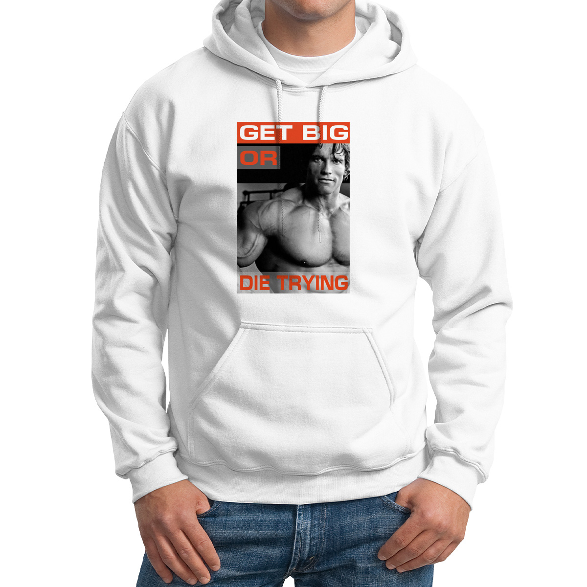 

Худи унисекс CoolPodarok Get big or die trying белое 62 RU, Белый, 2M015525