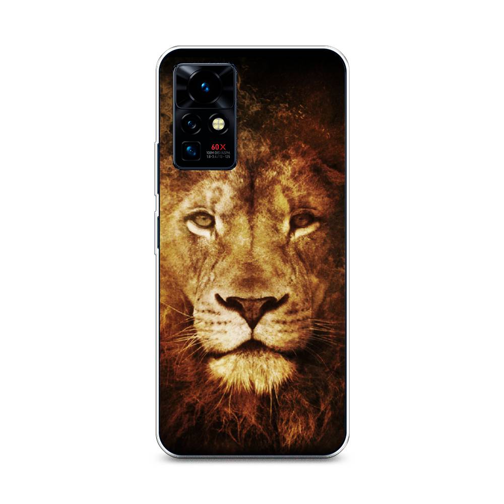 

Чехол на Infinix Zero X Pro "Лев", Черный;коричневый;желтый, 3101150-6