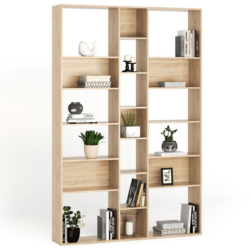 

Стеллаж перегородка для зонирования комнаты 1546х296х2369 мм МагМебель №24 дуб сонома, Бежевый, Стеллаж перегородка для зонирования комнаты 1546х296х2369 мм №24