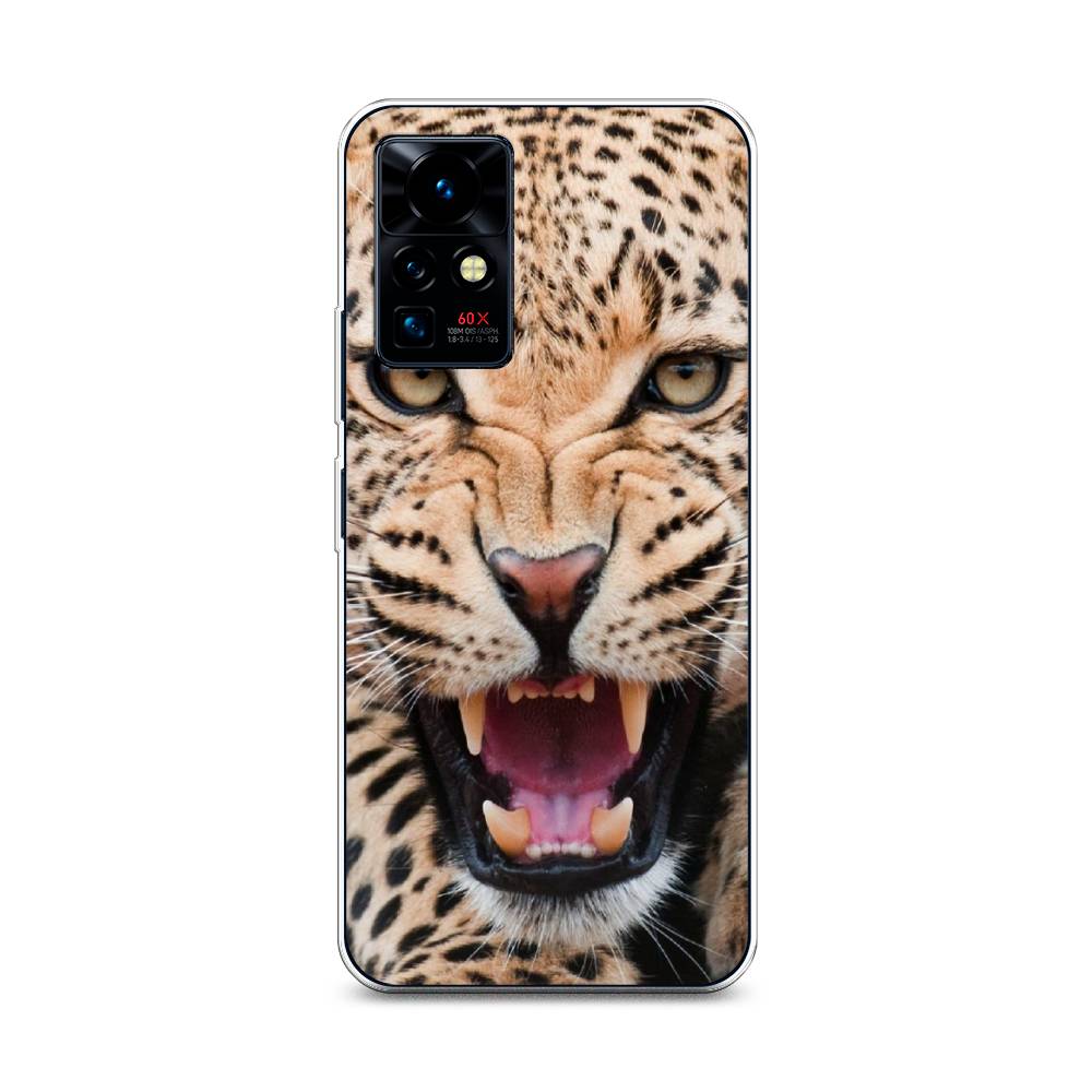 

Чехол на Infinix Zero X Pro "Леопард 3d", Бежевый;черный, 3101150-6