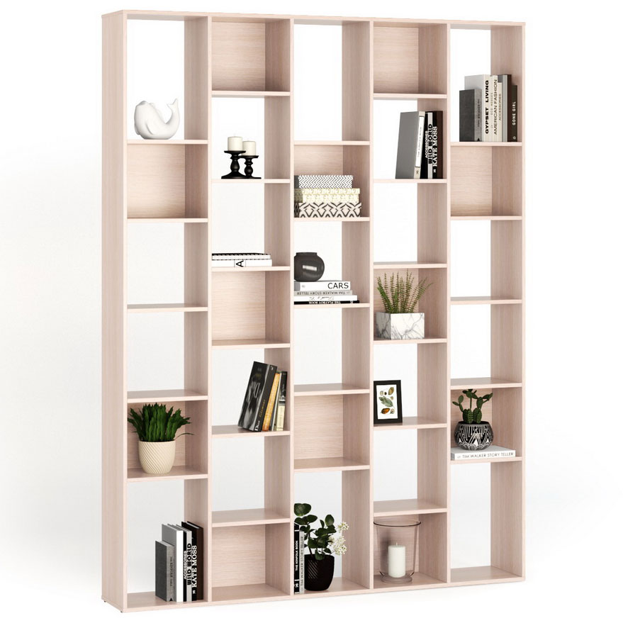 

Стеллаж перегородка для зонирования комнаты 1873х220х2237 мм МагМебель №5 дуб молочный, Бежевый, Стеллаж перегородка для зонирования комнаты 1873х220х2237 мм №5