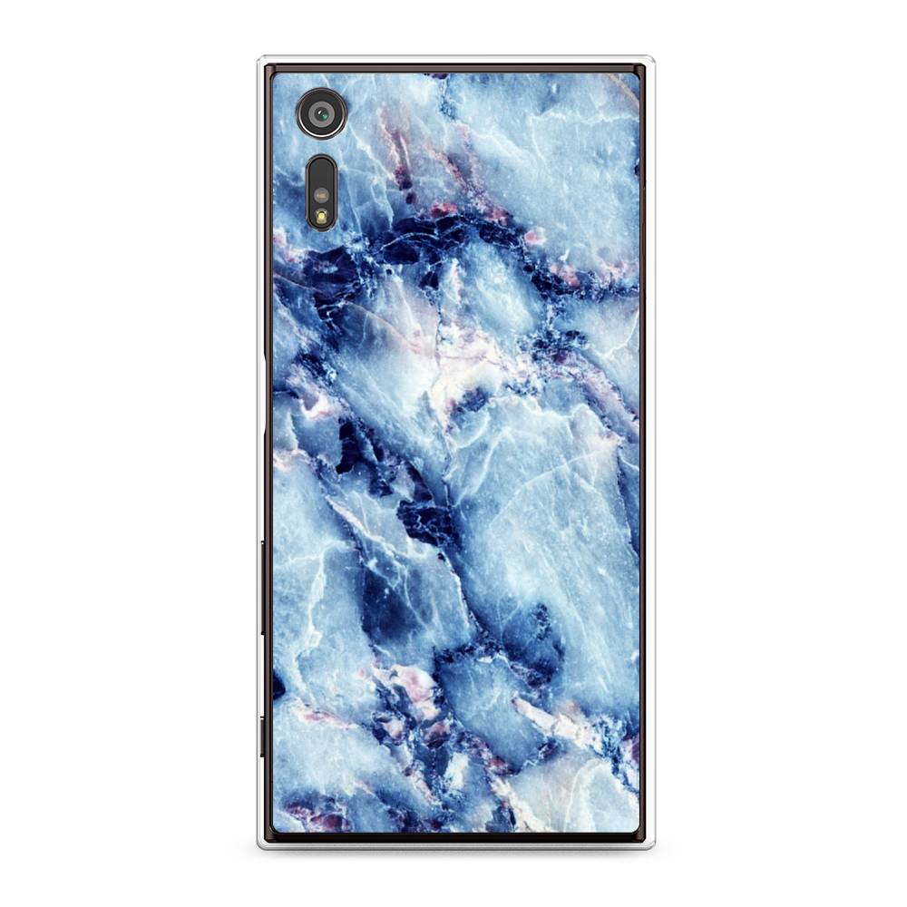 

Чехол для Sony Xperia XZ "Мрамор с синими прожилками", Синий, 51450-3
