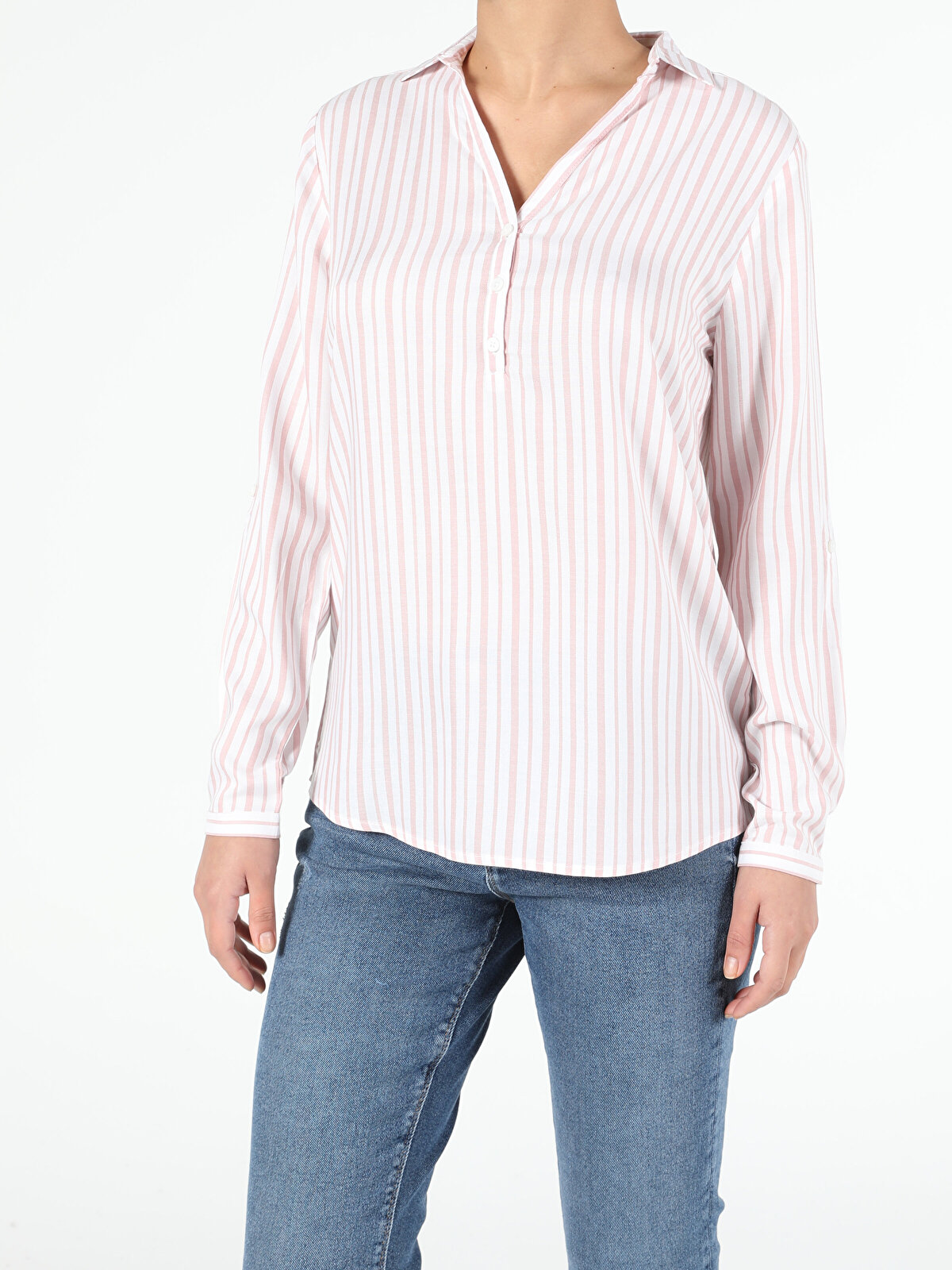 Рубашка женская Colins CL1048441_Q1.V1 розовая S