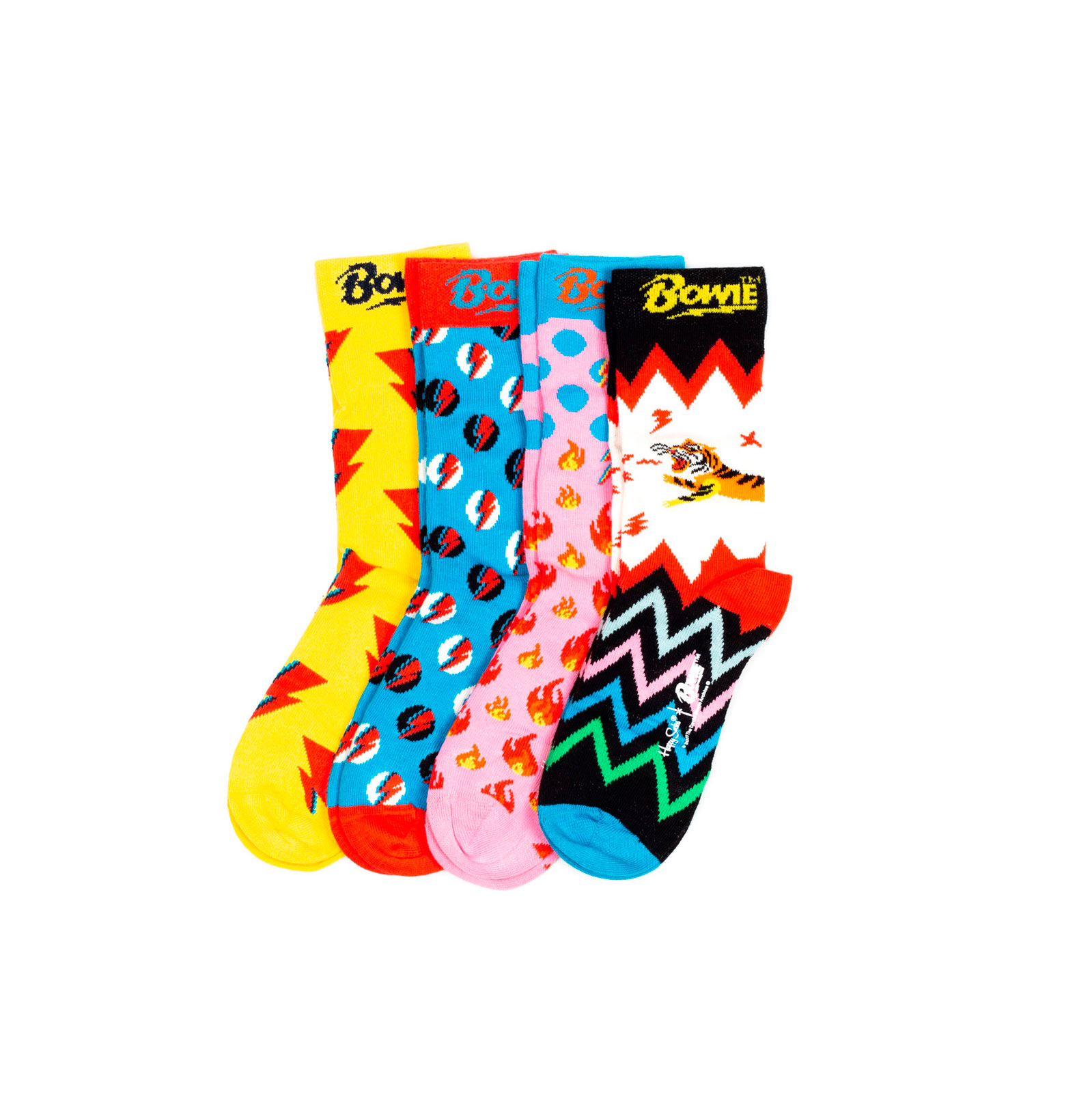 фото Носки happy socks x david bowie - kids gift box 4-pack, 2-3 года