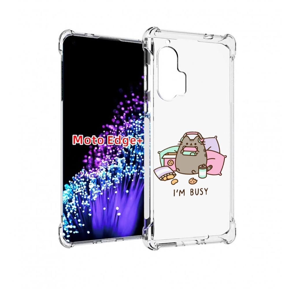 

Чехол MyPads я занятой для Motorola Edge+ Plus, Прозрачный, Tocco