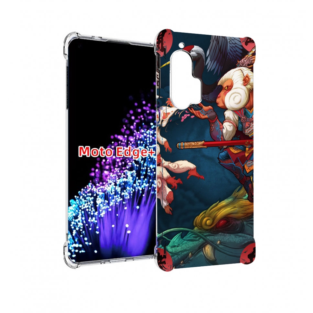 

Чехол MyPads японская обезьяна для Motorola Edge+ Plus, Прозрачный, Tocco