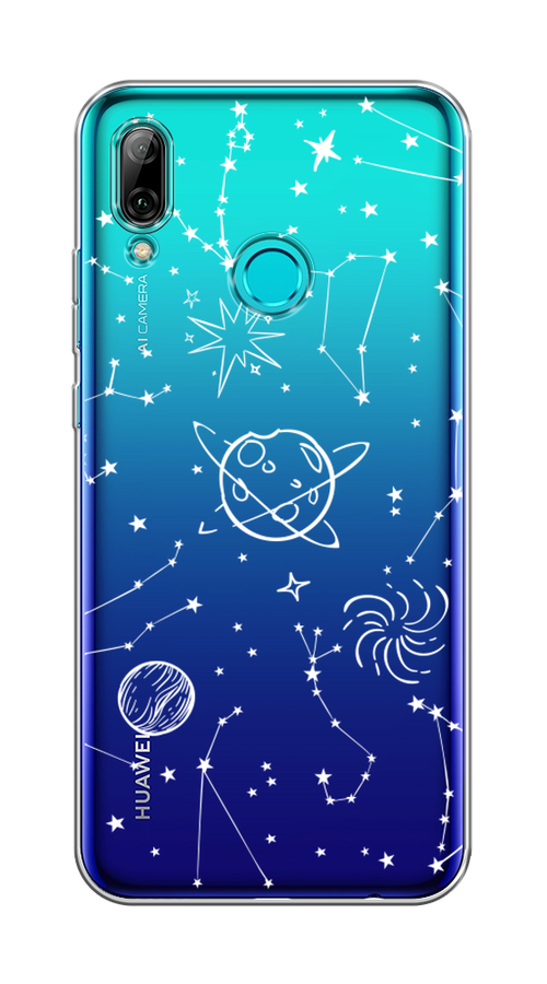 

Чехол на Honor 10 Lite "Планеты в космосе", Белый, 67250-2