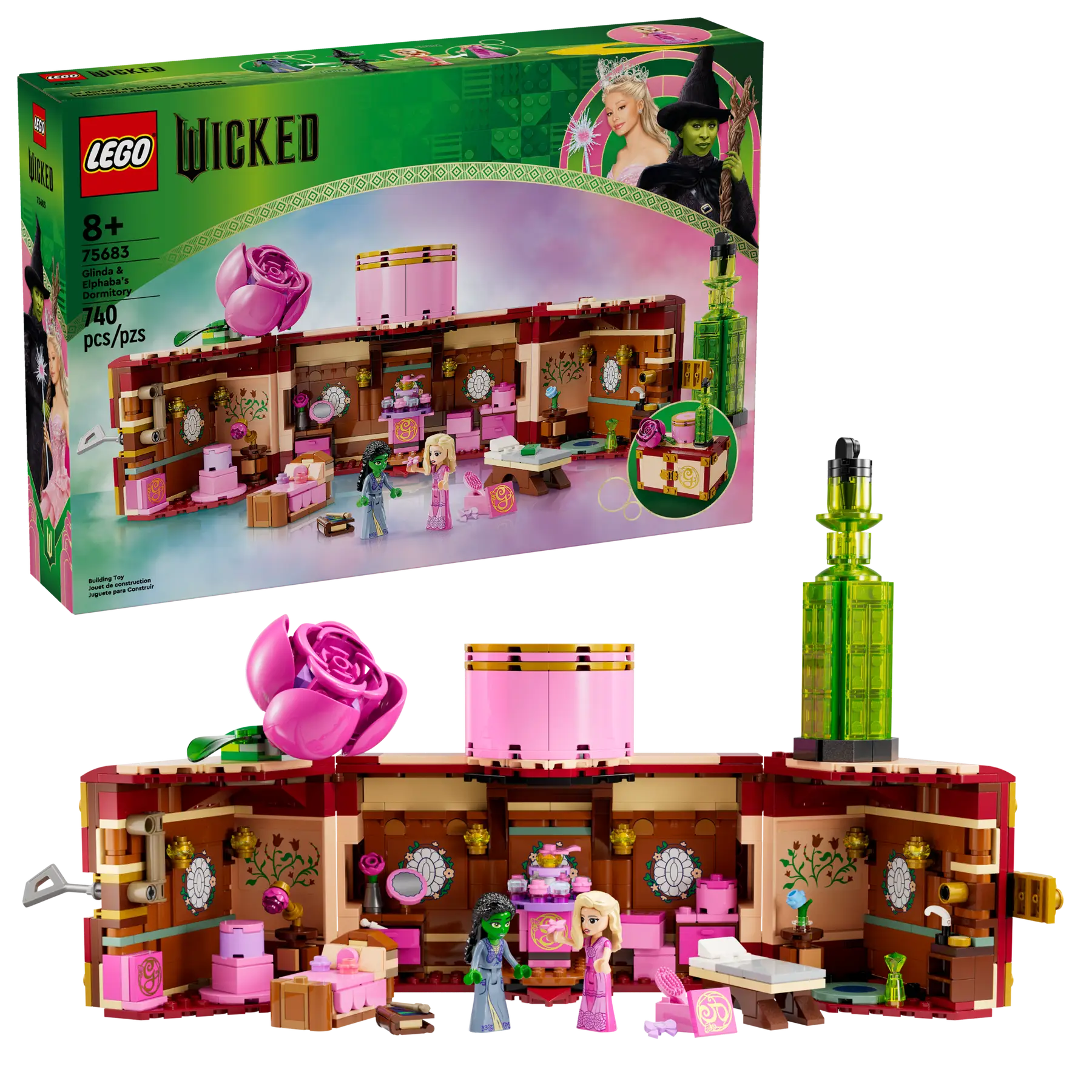 

Конструктор Lego Wicked Общежитие Глинды и Эльфабы, 740 деталей, 75683