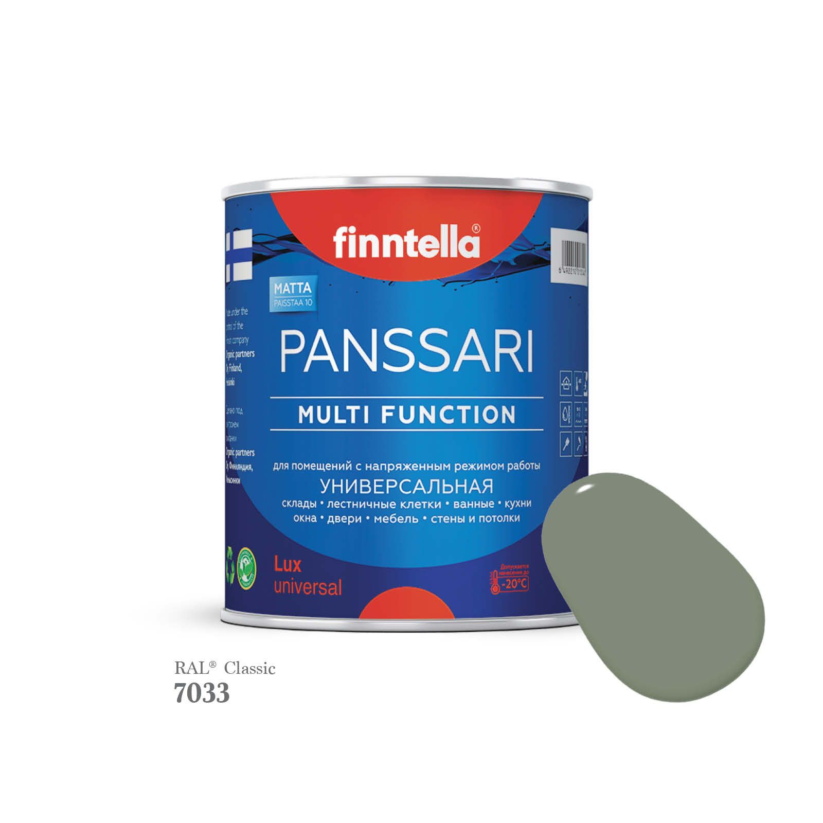 

Грунт - эмаль защитная быстросохнущая PANSSARI, цвет RAL7033 , 0,9л, Серый, PANSSARI RAL