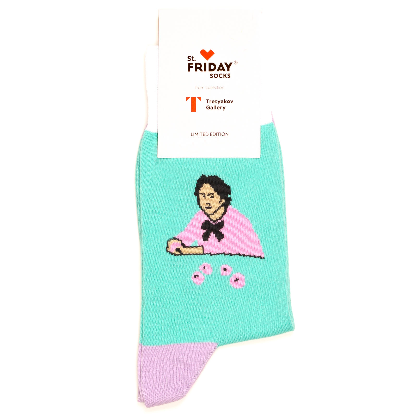 

Носки унисекс St. Friday Socks St_Friday_x_Tretyak_Devochka_Persiki бирюзовые 42-46 RU, Бирюзовый, St_Friday_x_Tretyak_Devochka_Persiki