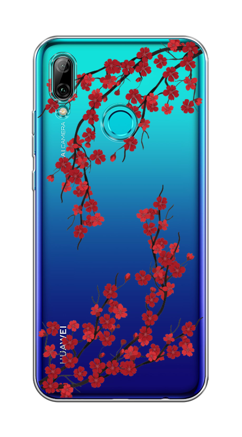 

Чехол на Honor 10 Lite "Красная сакура", Красный;черный, 67250-2