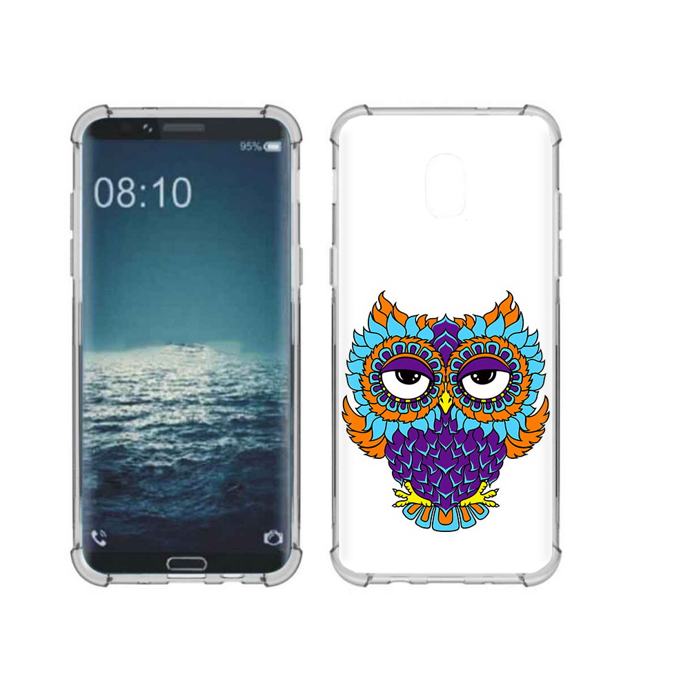 

Чехол MyPads Tocco для Samsung Galaxy J3 Цветная сова (PT226926.574.198), Прозрачный, Tocco