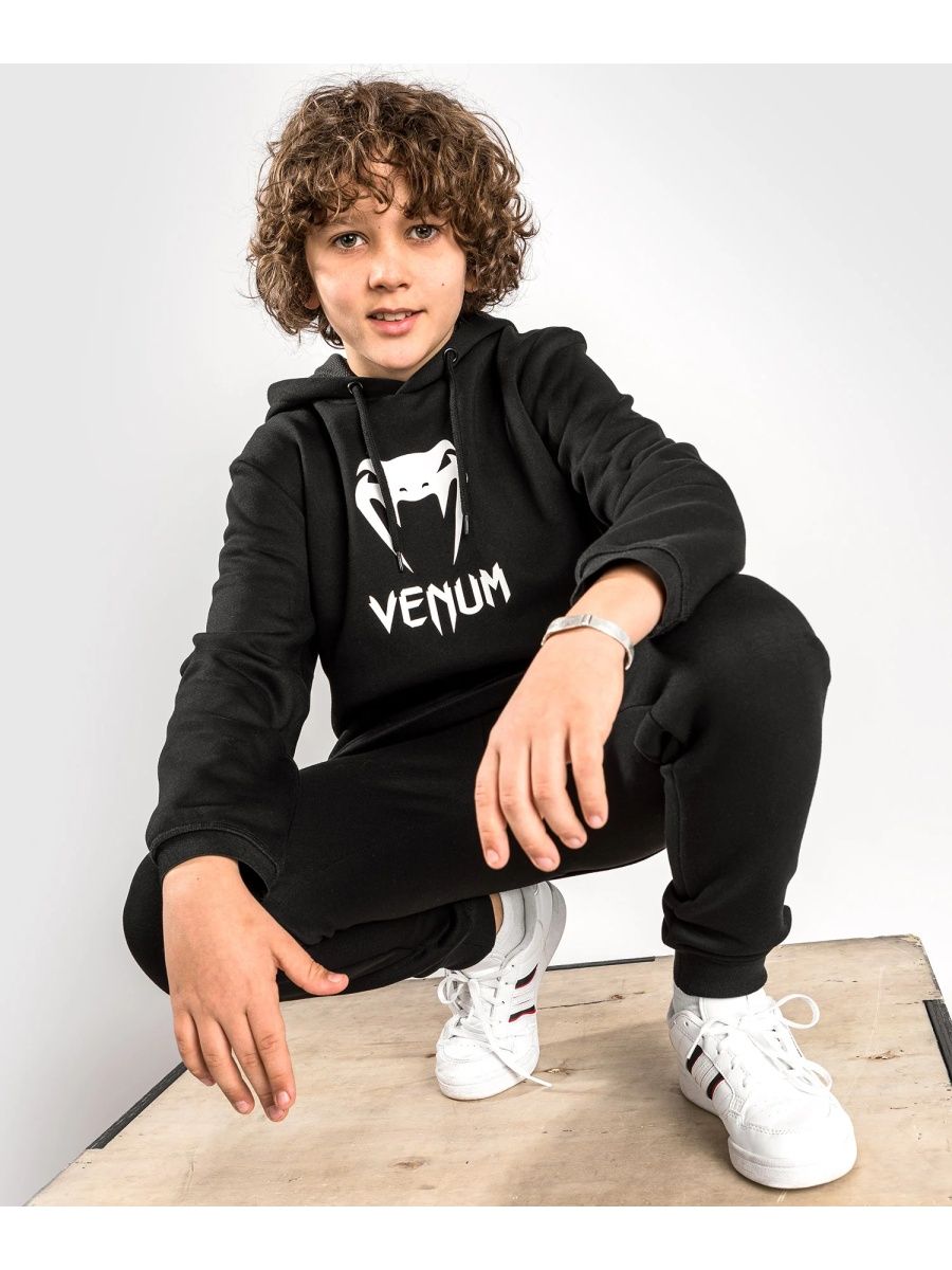 Толстовка детская Venum Classic Black kids, Black, 146 черный