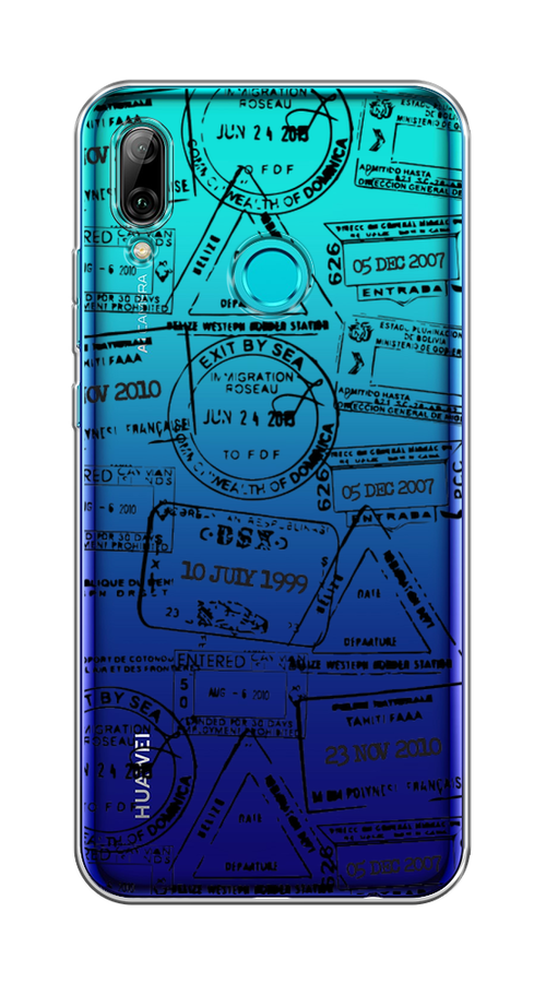 

Чехол на Honor 10 Lite "Visa stamps 2", Белый;черный;серый, 67250-2