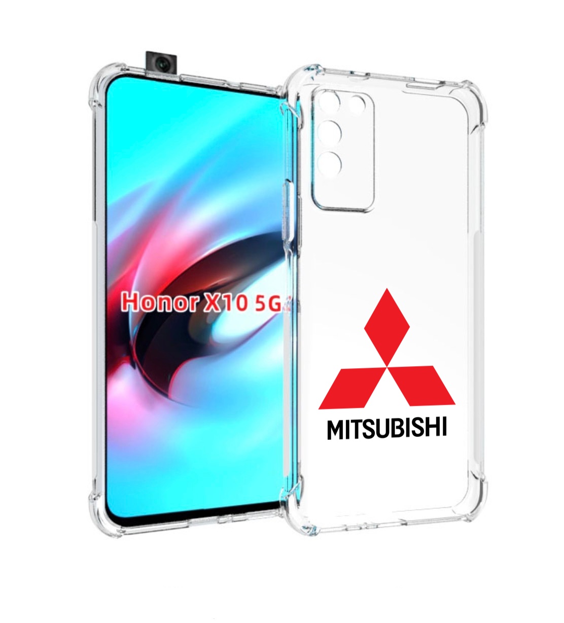 

Чехол MyPads mitsubishi-3 для Honor X10, Прозрачный, Tocco