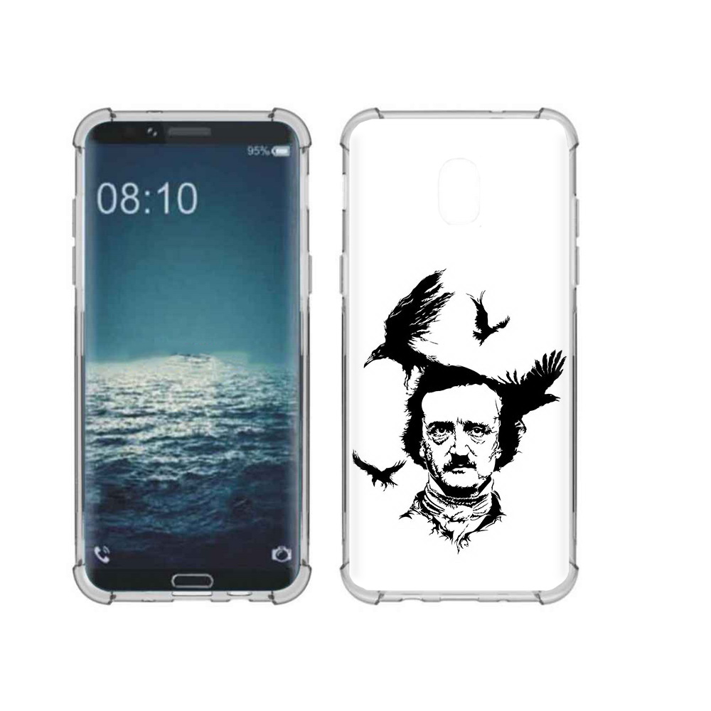 

Чехол MyPads Tocco для Samsung Galaxy J3 Эдгар Аллан черно белый (PT226926.574.204), Прозрачный, Tocco