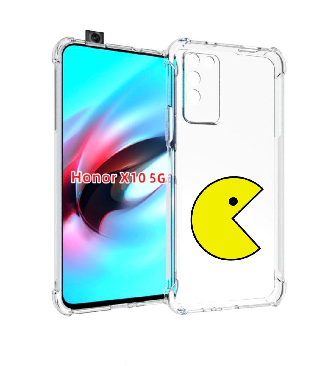 

Чехол MyPads pacman-пекмен для Honor X10, Прозрачный, Tocco