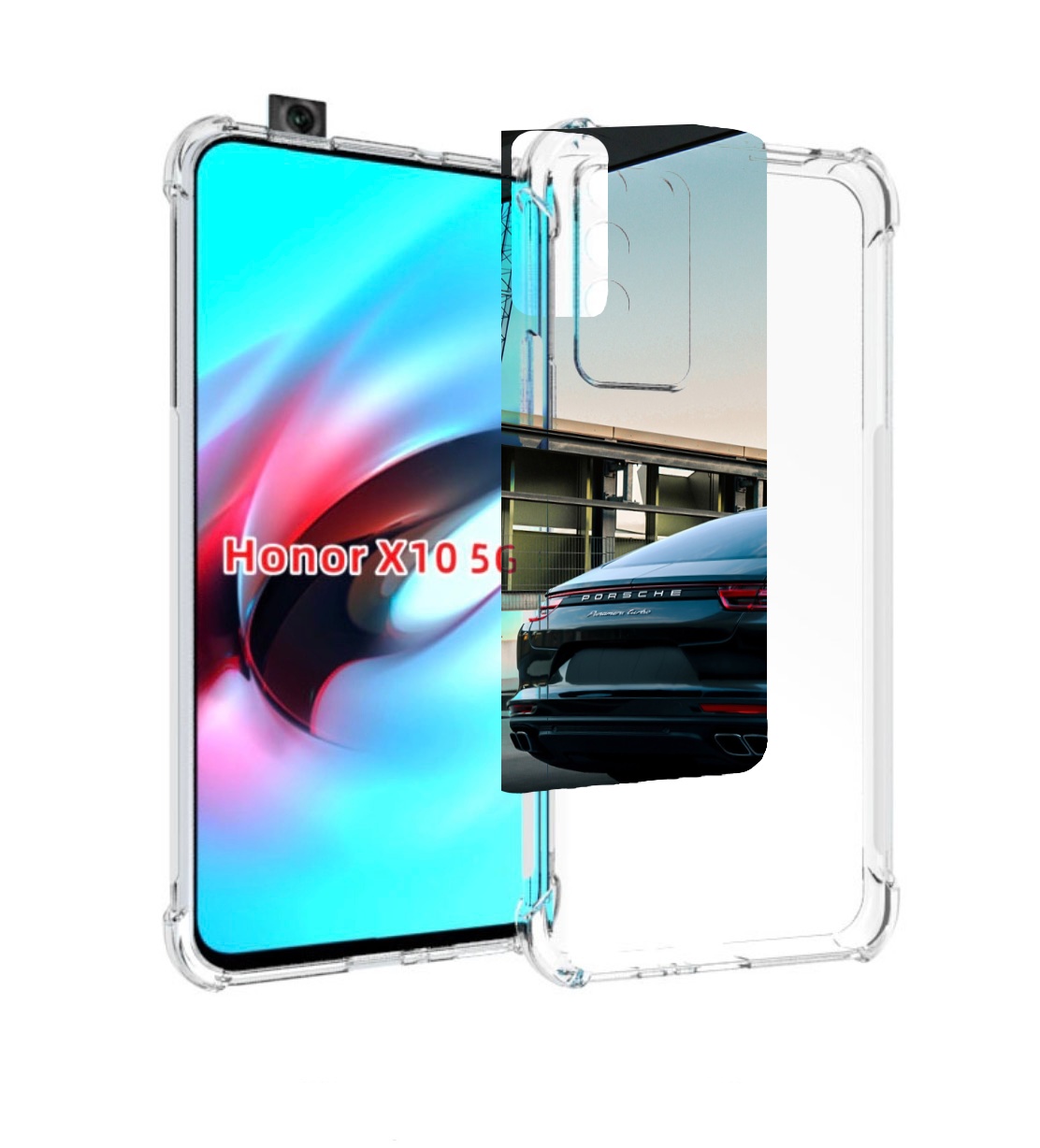 

Чехол MyPads porsche 4 для Honor X10, Прозрачный, Tocco