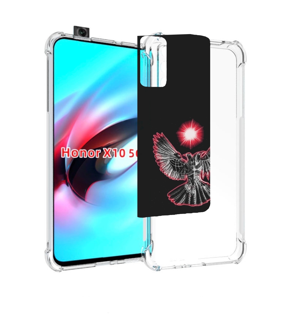 

Чехол MyPads pyrokinesis валькирия для Honor X10, Прозрачный, Tocco
