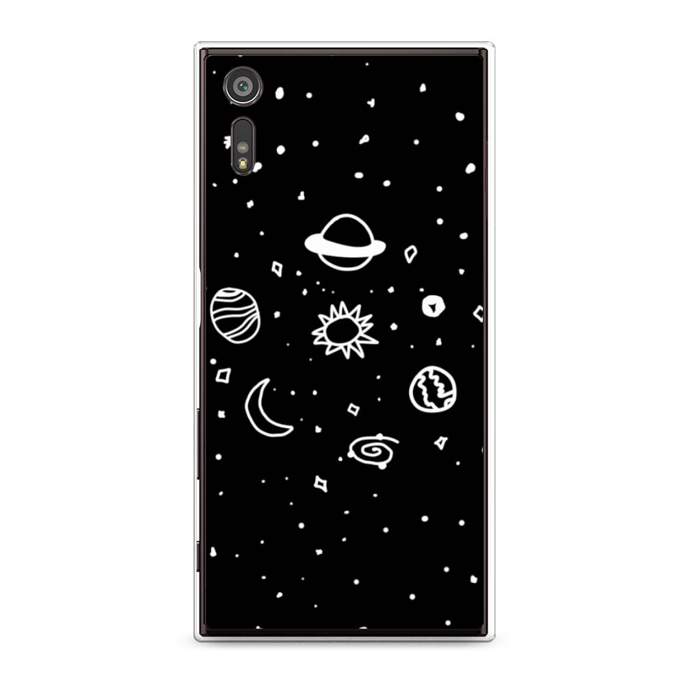 

Чехол для Sony Xperia XZ "Дудл солнечной системы", Бежевый;серый, 51450-2