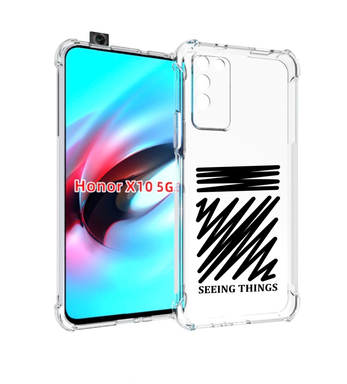 

Чехол MyPads seeing-things для Honor X10, Прозрачный, Tocco