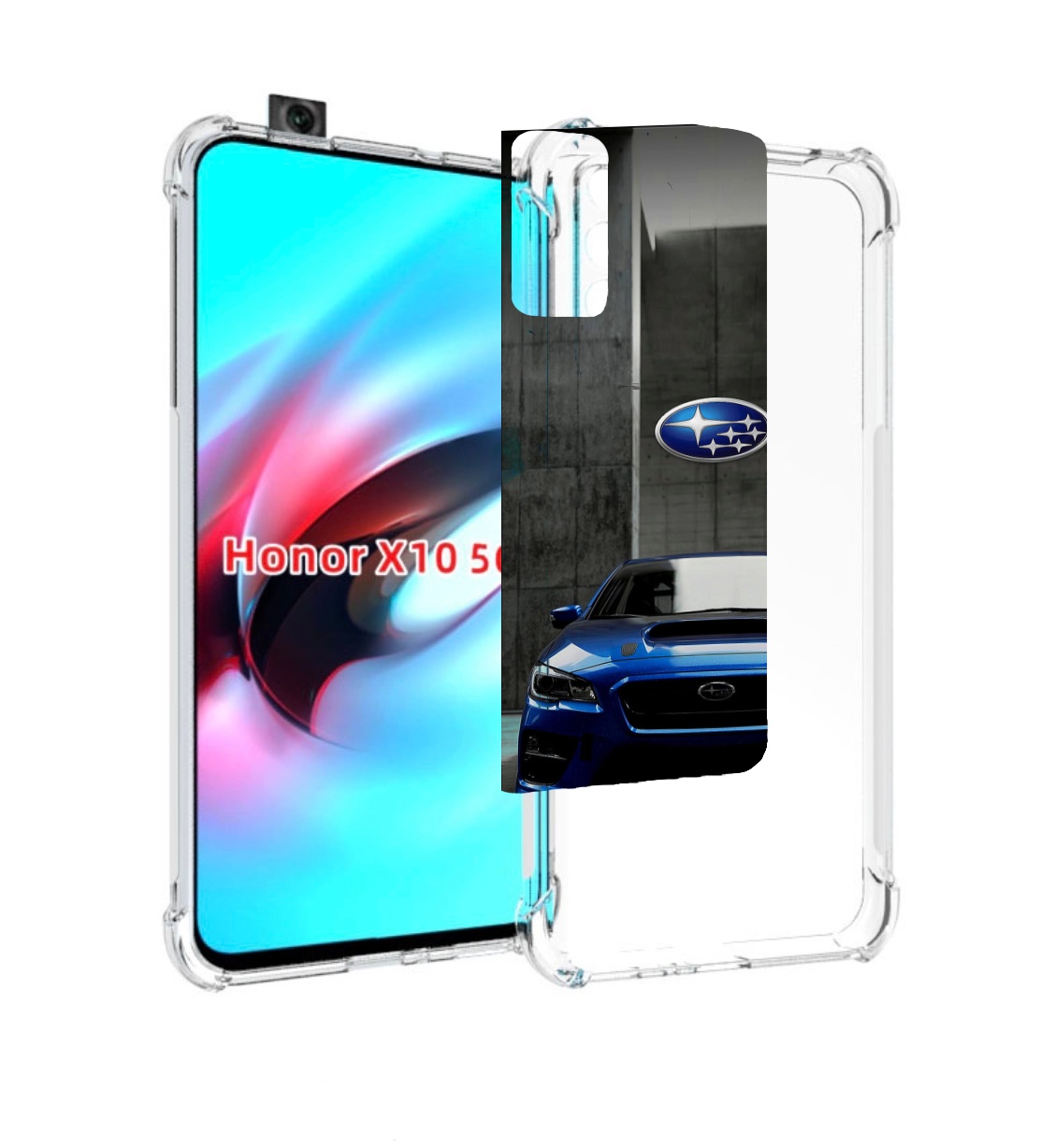 

Чехол MyPads subaru 1 мужской для Honor X10, Прозрачный, Tocco
