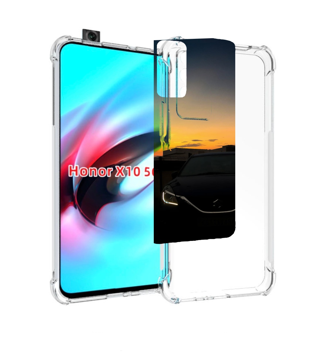 

Чехол MyPads suzuki 2 мужской для Honor X10, Прозрачный, Tocco