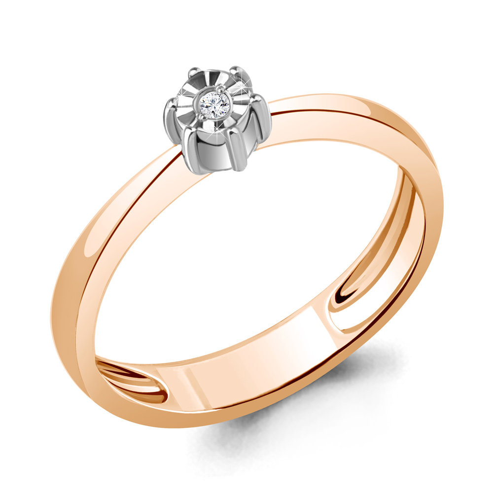 

Кольцо из красного золота с бриллиантом Aquamarine Aquamarine 964139к_585_кз р. 17,5, 964139к_585_кз