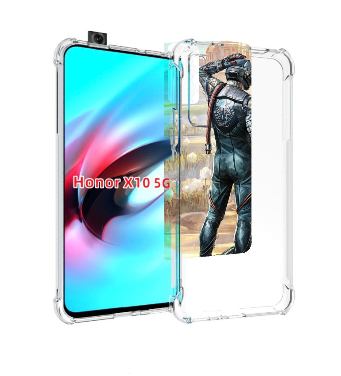 

Чехол MyPads the-outer-worlds для Honor X10, Прозрачный, Tocco