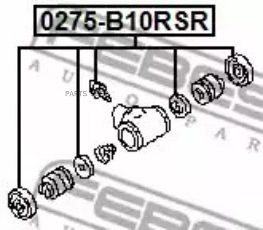 

FEBECT 0275B10RSR Ремкомплект колесного тормозного цилиндра | зад прав/лев |